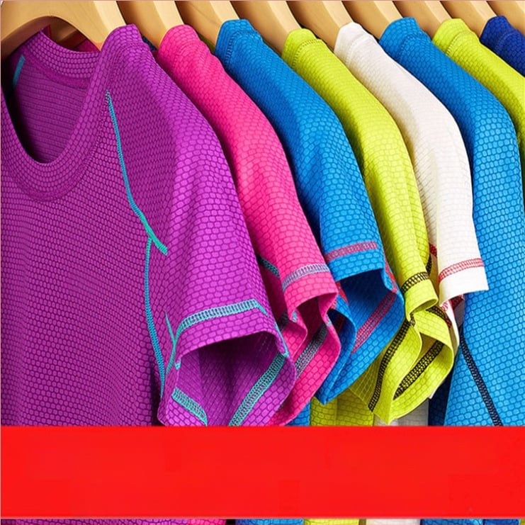 Πολυεστερική κοντομάνικη μπλούζα με στρογγυλό λαιμό, γρήγορο στέγνωμα και διαπνοή