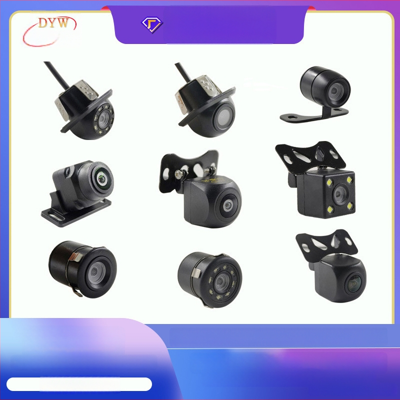 Automobilio galinio vaizdo kamera su fisheye plačiaekraniu, 12V, IP68 atsparumas vandeniui, reguliuojamas kampas