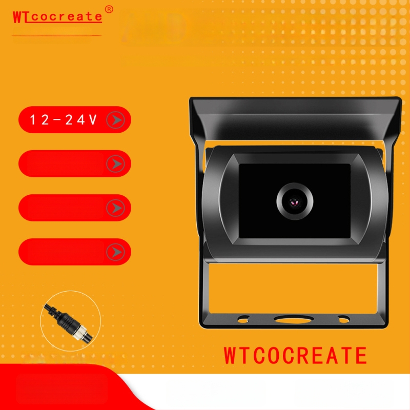 Automobilio/autobusų atbulinės eigos kamera su AHD infraraudonąja nakties vizija, atspari vandeniui ir dūžiams, maitinimas 12–24V, 125° matymo kampas, suderinama su 4.3/7/9 colių ekranais