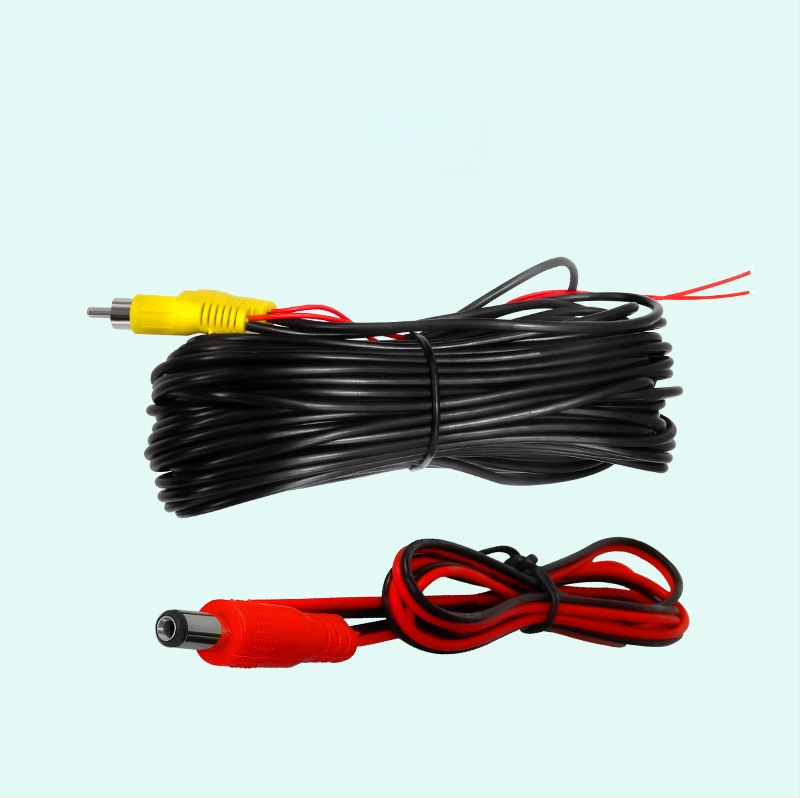 Видео управляваща линия за автомобилна задна камера - RCA удължителен кабел със тригер, 12V, AV видео сигнал