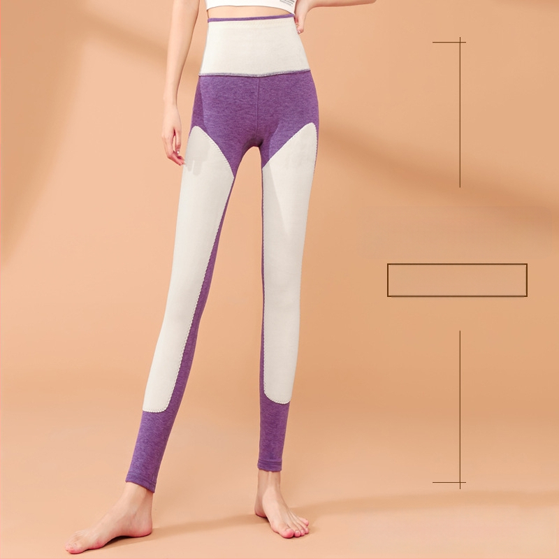 Sieviešu termālās legingas ar augstu vidukli, garas, kationiskais poliesters, ļoti biezi, vienkrāsainas