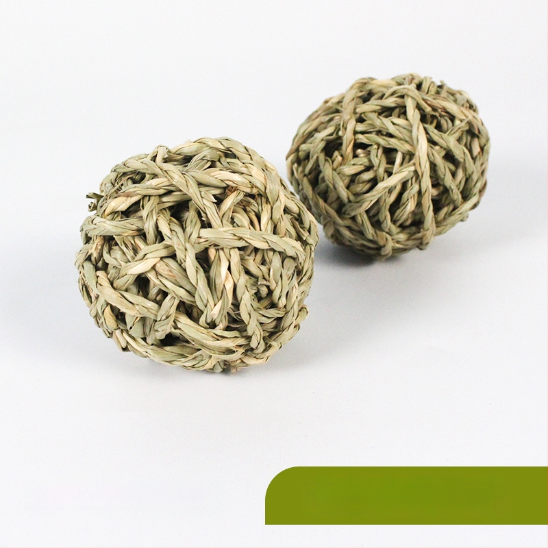 Žaislas mažiems naminiams gyvūnėliams: vandens žolės kamuoliukas — Bin Li, kramymui atsparus dantų žaislas