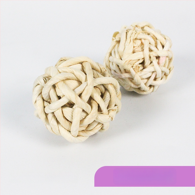 Žaislas mažiems naminiams gyvūnėliams: vandens žolės kamuoliukas — Bin Li, kramymui atsparus dantų žaislas