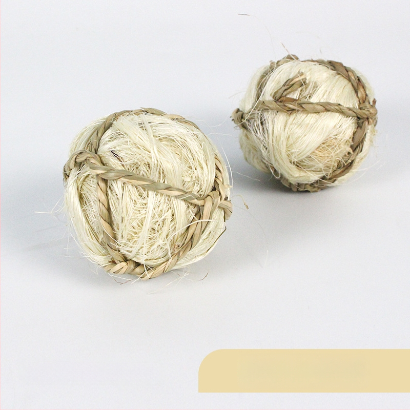 Žaislas mažiems naminiams gyvūnėliams: vandens žolės kamuoliukas — Bin Li, kramymui atsparus dantų žaislas