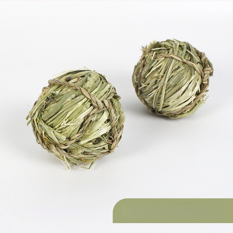 Žaislas mažiems naminiams gyvūnėliams: vandens žolės kamuoliukas — Bin Li, kramymui atsparus dantų žaislas