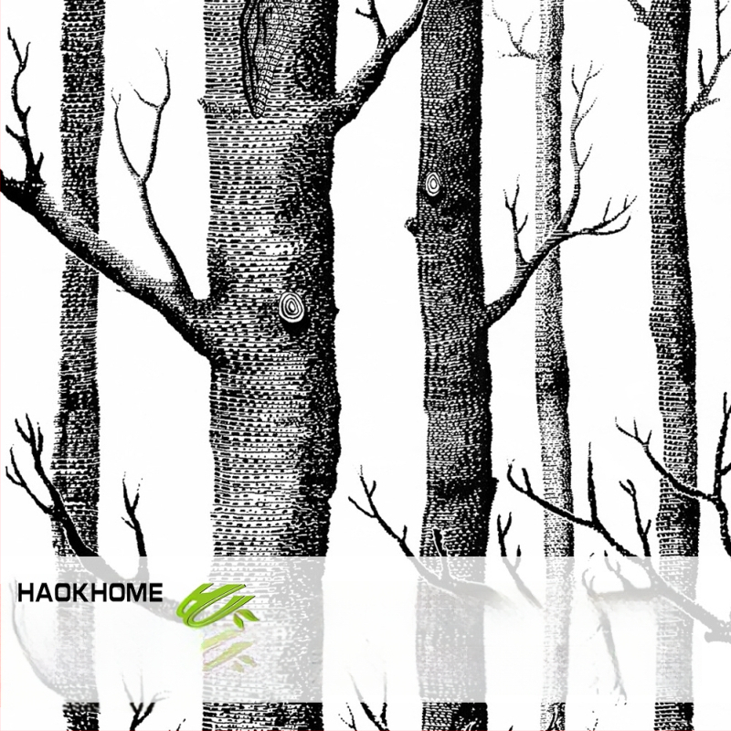 HAOKHOME/Hulk pašlīmējamā PVC tapete ar koka graudu tekstūru, retro stils, trīslāņu konstrukcija