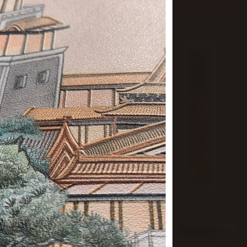 Sienas tapete ar ģeometrisku rakstu, daudzslāņaina, zīda materiāls, ūdensizturīgs, premium klases