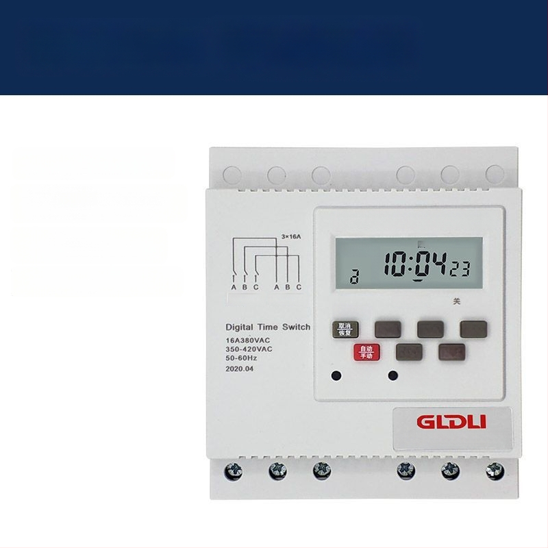Kg316T mikrokontroles laika vadības slēdzis ielu apgaismojumam — 220V, ārējais barošanas avots, displejs ar indikatoru un cipariem, automātiska izslēgšana