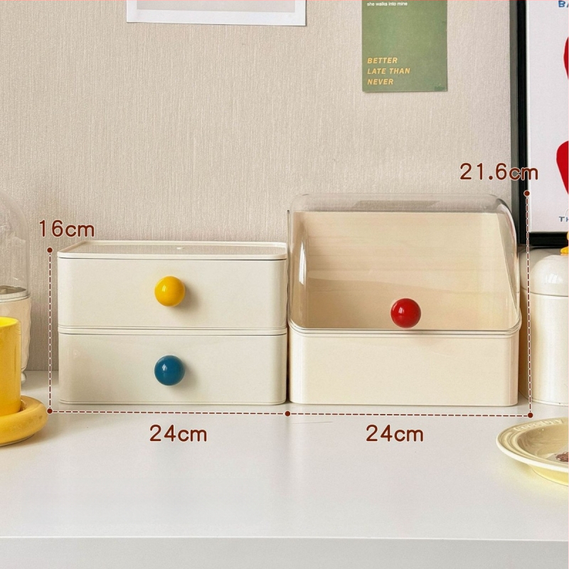 Beichuan Kosmētikas uzglabāšanas kastīte galda virsmai — atvilnes tips, saliekams, putekļu izturīgs, plastmasas korpuss, ar atveramu vāku