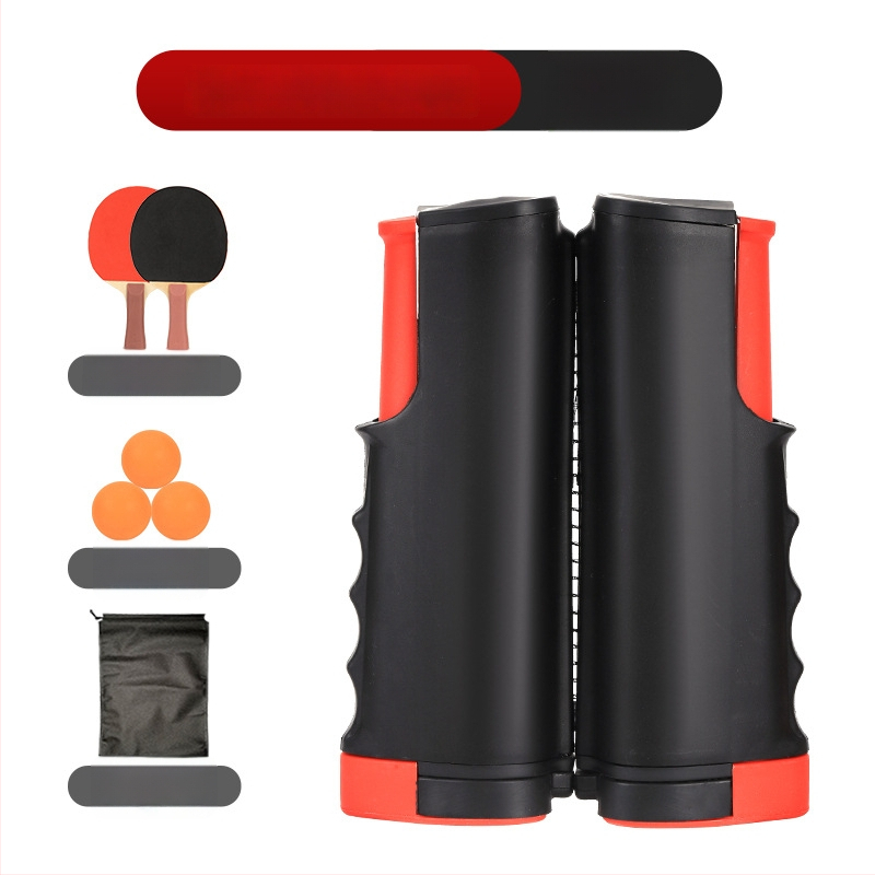 Galda tenisa stends ar teleskopisku tīklu, ABS materiāls, svars 1 kg, pārnēsājams, ārējai lietošanai