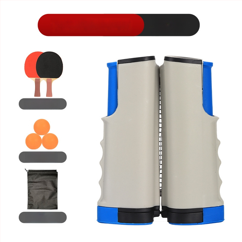 Galda tenisa stends ar teleskopisku tīklu, ABS materiāls, svars 1 kg, pārnēsājams, ārējai lietošanai