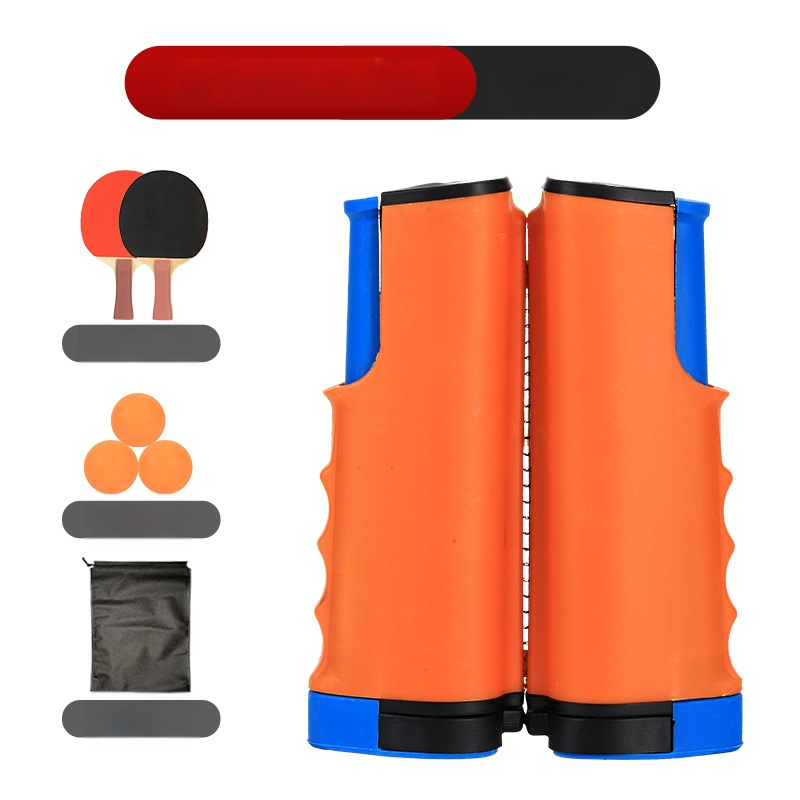 Galda tenisa stends ar teleskopisku tīklu, ABS materiāls, svars 1 kg, pārnēsājams, ārējai lietošanai