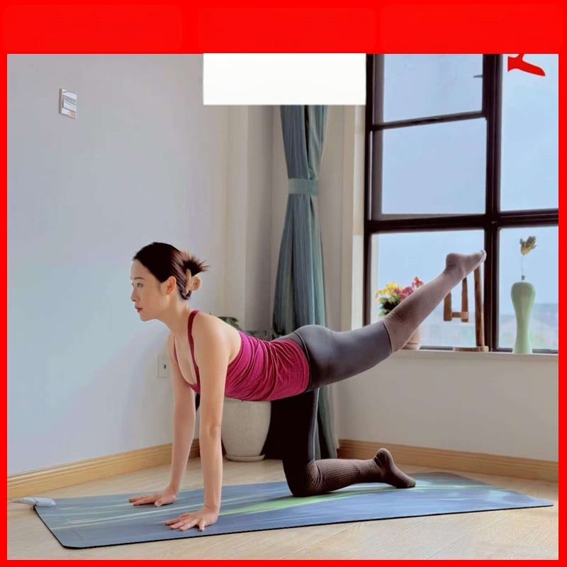 Joga matrača ar pozu vadības līnijām, Kondal, PU+ dabiskā gumija, 5 mm, 5 kg