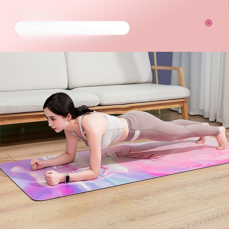 Joga matrača ar pozu vadības līnijām, Kondal, PU+ dabiskā gumija, 5 mm, 5 kg