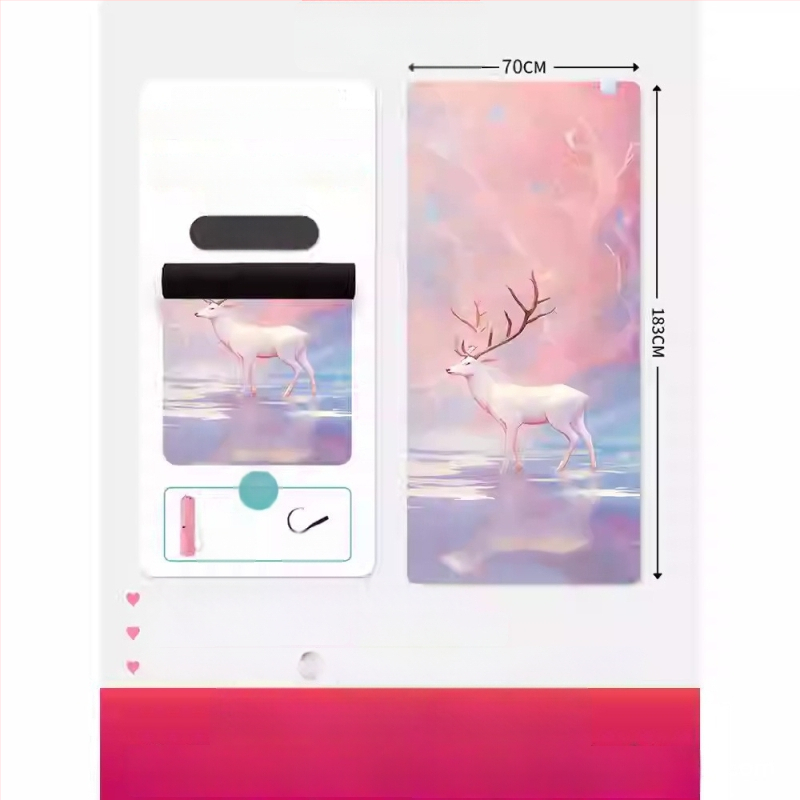 Joga matrača ar pozu vadības līnijām, Kondal, PU+ dabiskā gumija, 5 mm, 5 kg