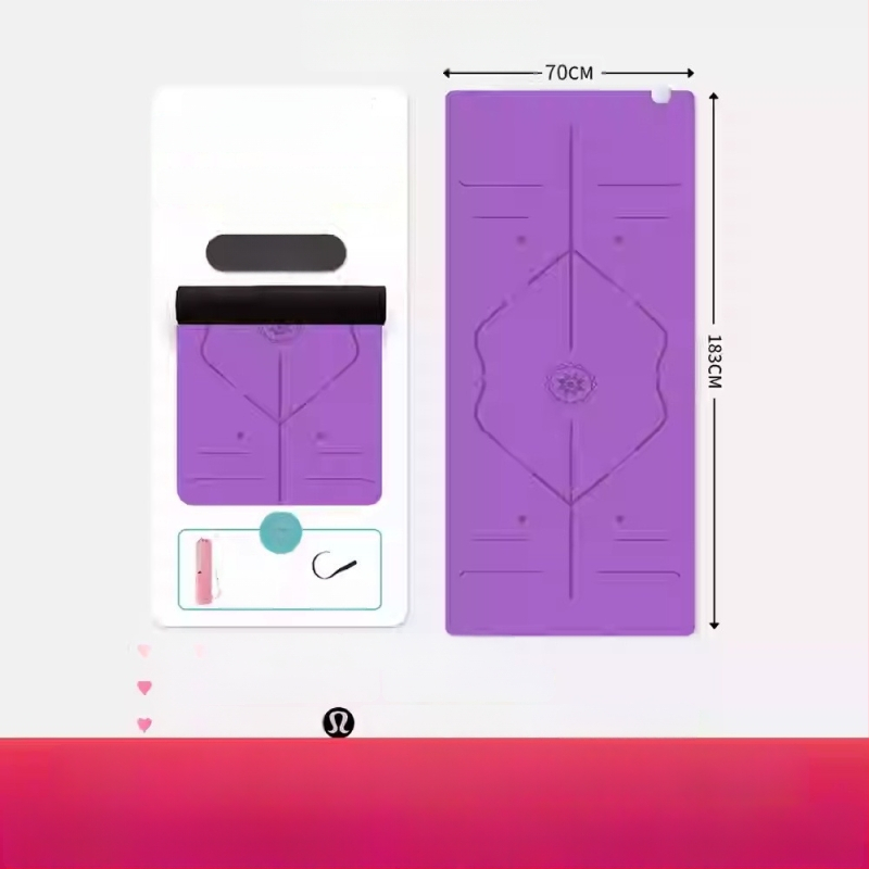 Joga matrača ar pozu vadības līnijām, Kondal, PU+ dabiskā gumija, 5 mm, 5 kg