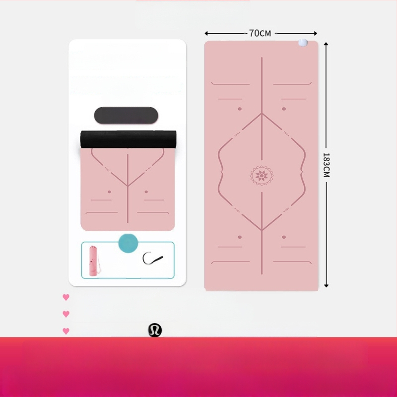 Joga matrača ar pozu vadības līnijām, Kondal, PU+ dabiskā gumija, 5 mm, 5 kg