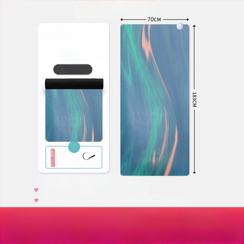 Joga matrača ar pozu vadības līnijām, Kondal, PU+ dabiskā gumija, 5 mm, 5 kg