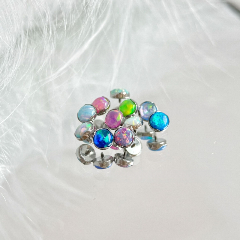 Piercing za usne – G23 titanijeva legura, obrada zirkonijom, geometrijski oblik, titanij kristal, unisex stil princeza