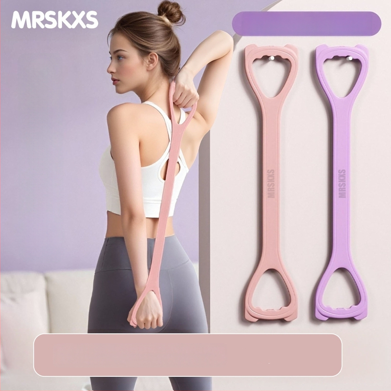 Katės ausų 8-formos atsparumo juosta, silikonas, namų jogai, pečių treniravimui, rankų formavimui ir nugaros lieknumui