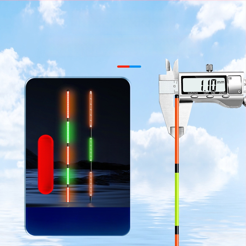 Vertikālais zvejas pludiņš ar augstu jutīgumu, gaismas, integrēts mīksts un ciets astiņš, dienas un nakts elektroniskais pludiņš