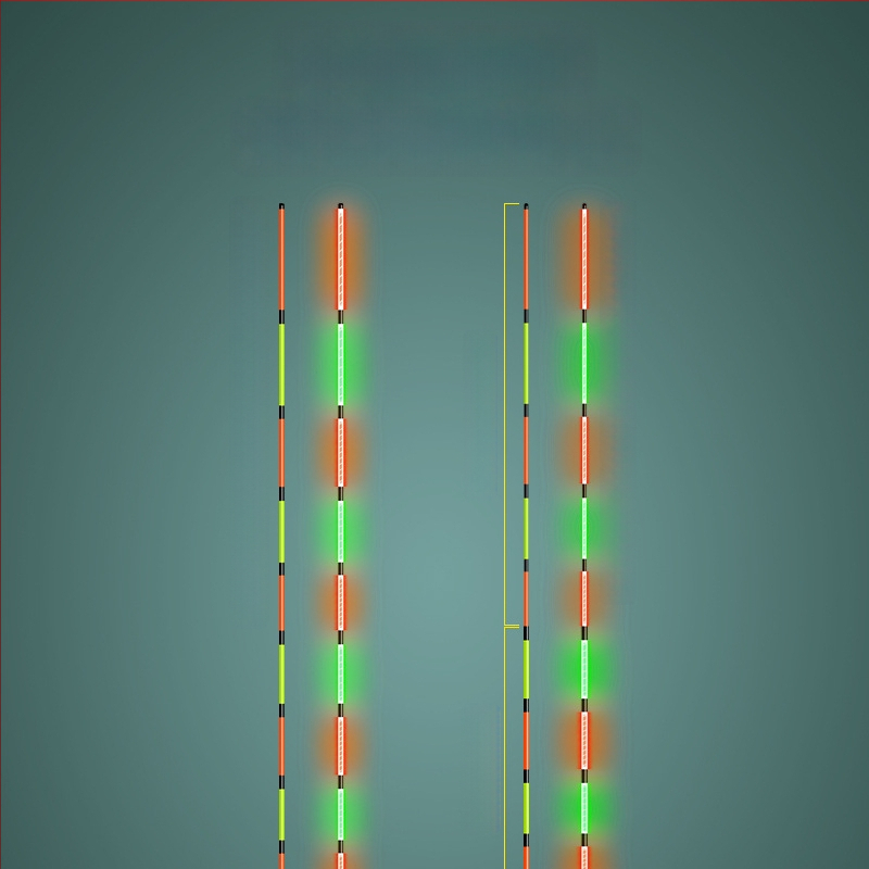 Vertikālais zvejas pludiņš ar augstu jutīgumu, gaismas, integrēts mīksts un ciets astiņš, dienas un nakts elektroniskais pludiņš