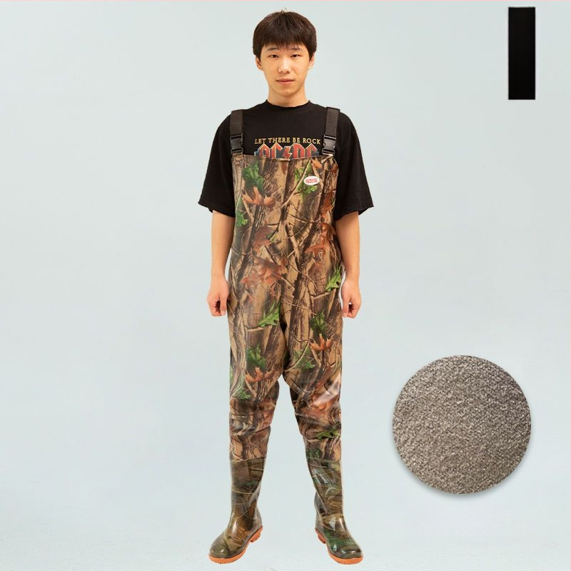 Vandeniui atsparus žvejybos kombinezonas su įmontuotomis batelėmis