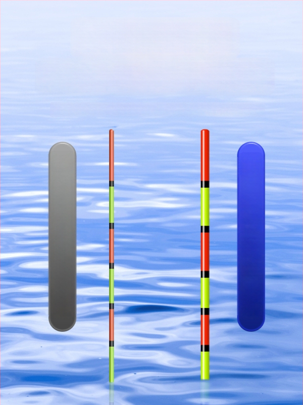 Vertikālais pludiņš ar nano dizainu visām ūdens tilpēm, ar pilnu aci un biezu tukšu asti, augsta jutība, gari metieni