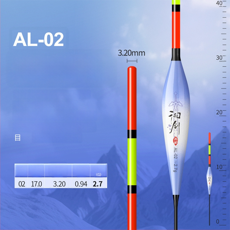 Vertikālais pludiņš ar nano dizainu visām ūdens tilpēm, ar pilnu aci un biezu tukšu asti, augsta jutība, gari metieni