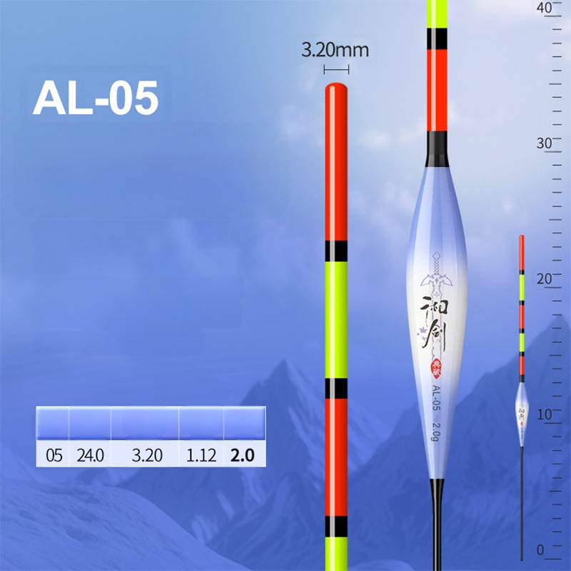 Vertikālais pludiņš ar nano dizainu visām ūdens tilpēm, ar pilnu aci un biezu tukšu asti, augsta jutība, gari metieni