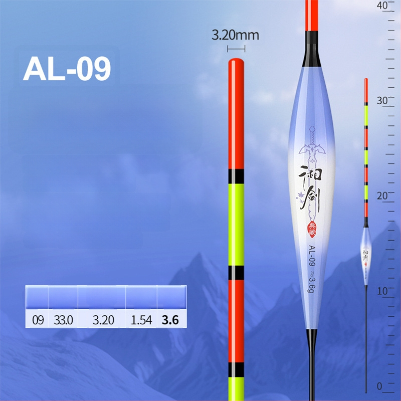 Vertikālais pludiņš ar nano dizainu visām ūdens tilpēm, ar pilnu aci un biezu tukšu asti, augsta jutība, gari metieni