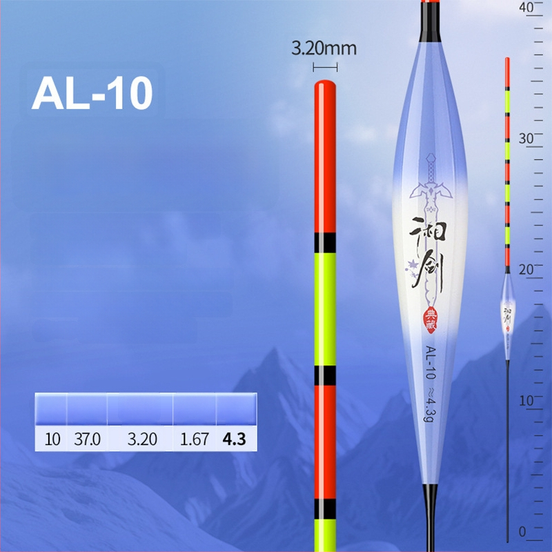 Vertikālais pludiņš ar nano dizainu visām ūdens tilpēm, ar pilnu aci un biezu tukšu asti, augsta jutība, gari metieni