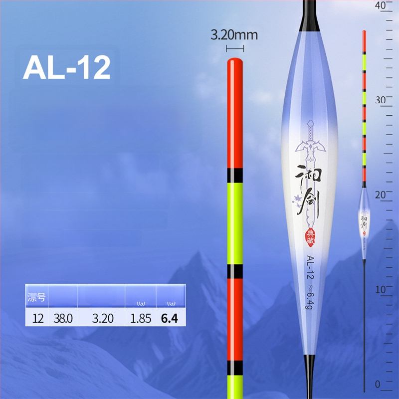 Vertikālais pludiņš ar nano dizainu visām ūdens tilpēm, ar pilnu aci un biezu tukšu asti, augsta jutība, gari metieni