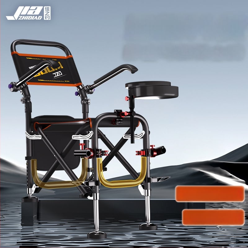 Saliekams zvejnieka krēsls ar atzveltni, alumīnija sakausējuma materiāls, portatīvs un piemērots visiem tereniem