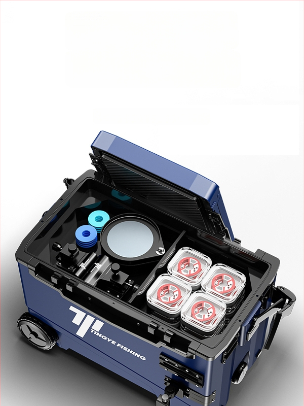 Makšķerēšanas kaste ar riteņiem, ultra viegla, daudzfunkcionāls aprīkojums makšķerēšanai, ABS, ietilpība 25–32 L