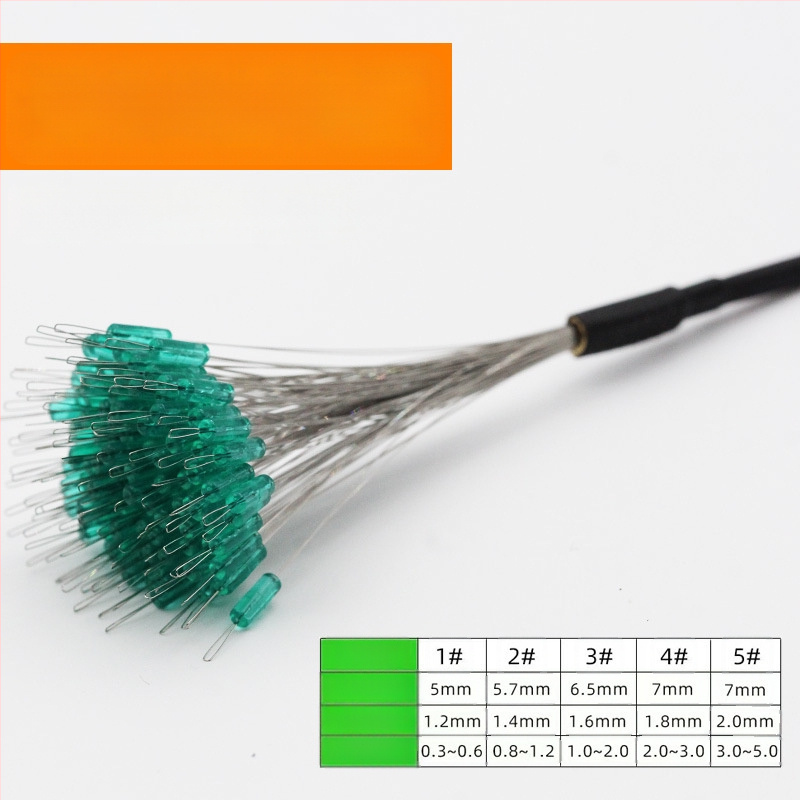 Silicone zvejas pērles – pret savēršanos, pastiprinātas dziļā zvejā (materiāls: silikons; iepakojums 100 gab.)