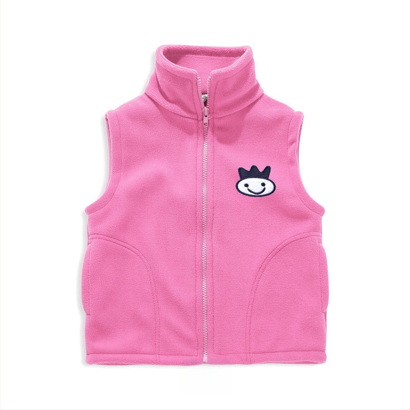 Gyermekek kapucnis mellény fleece-betétes és vastított, csíkos mintázat, karcsú szabás