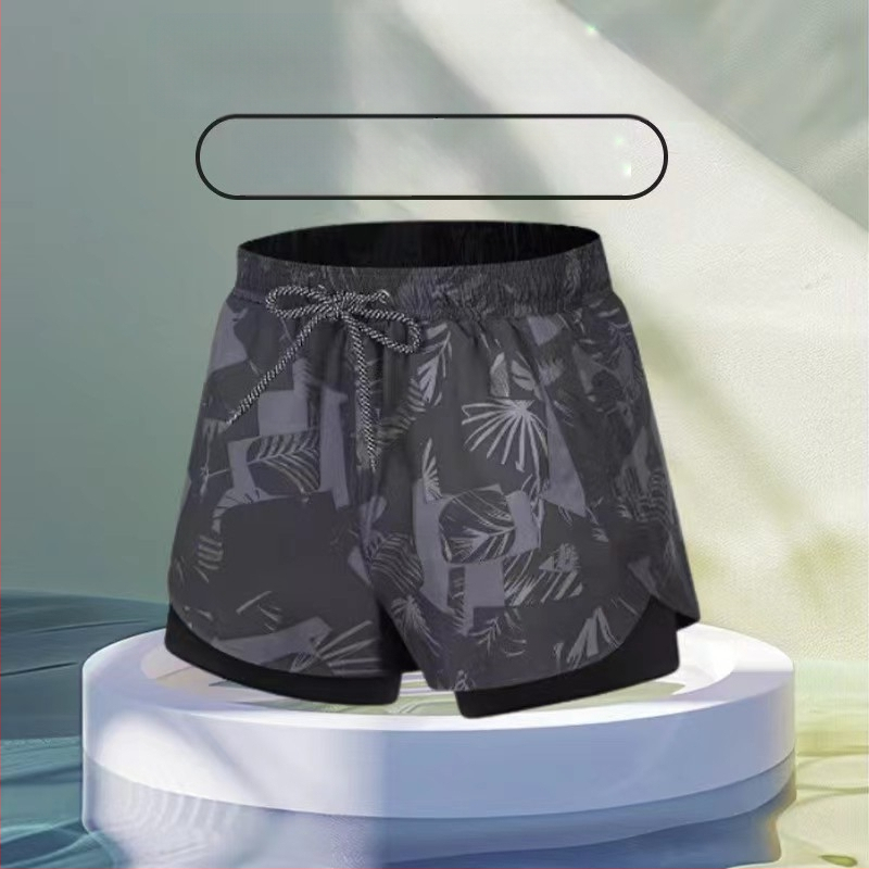 Muške kupaće gaće s dvostrukim slojem, brzo sušeće, u većim veličinama, boxer stil, za plažu i termalne izvore.