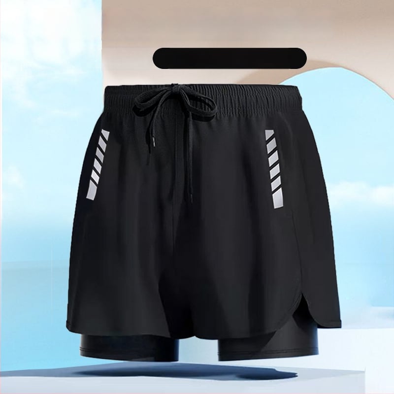Muške kupaće gaće s dvostrukim slojem, brzo sušeće, u većim veličinama, boxer stil, za plažu i termalne izvore.