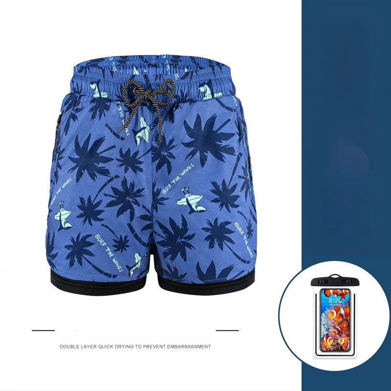 Muške kupaće gaće s dvostrukim slojem, brzo sušeće, u većim veličinama, boxer stil, za plažu i termalne izvore.
