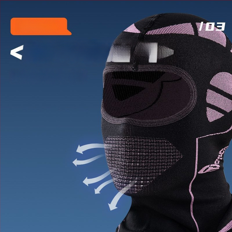 Ziemas velosipēdu pilnībā aizsargājoša sejas maska — fleece audums, universāla, zīmols Excellent riding star, noliktavā