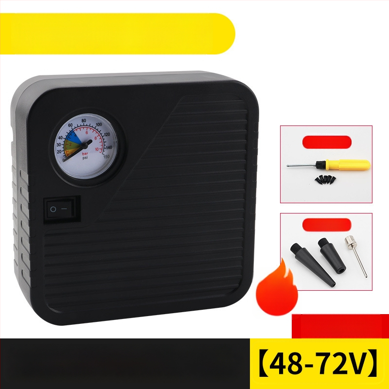 Baterijomis maitinama oro siurblys transporto priemonėms, nešiojamas, 48–72V, 120W, oro srautas 35 L/min, kabelio ilgis 3 m, svoris 1 kg