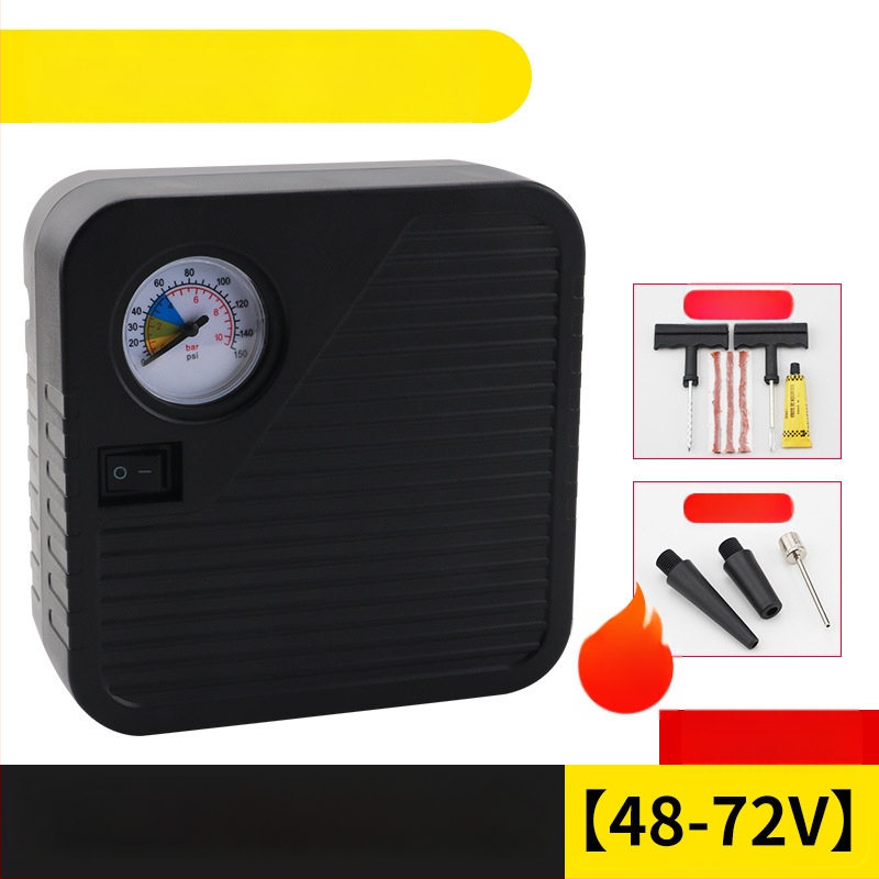 Baterijomis maitinama oro siurblys transporto priemonėms, nešiojamas, 48–72V, 120W, oro srautas 35 L/min, kabelio ilgis 3 m, svoris 1 kg