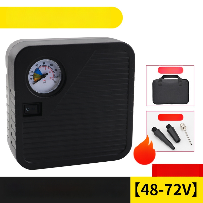 Baterijomis maitinama oro siurblys transporto priemonėms, nešiojamas, 48–72V, 120W, oro srautas 35 L/min, kabelio ilgis 3 m, svoris 1 kg