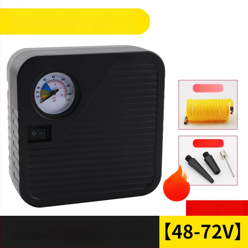 Baterijomis maitinama oro siurblys transporto priemonėms, nešiojamas, 48–72V, 120W, oro srautas 35 L/min, kabelio ilgis 3 m, svoris 1 kg