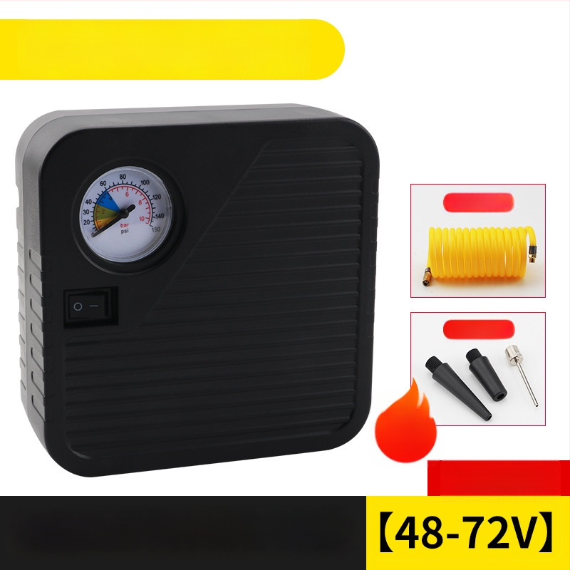 Baterijomis maitinama oro siurblys transporto priemonėms, nešiojamas, 48–72V, 120W, oro srautas 35 L/min, kabelio ilgis 3 m, svoris 1 kg