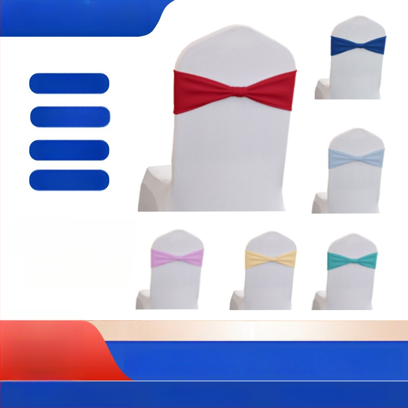 Krēsla muguras siksna ar bow bez saitēm – Poliesters, viesnīcu stils, Solan