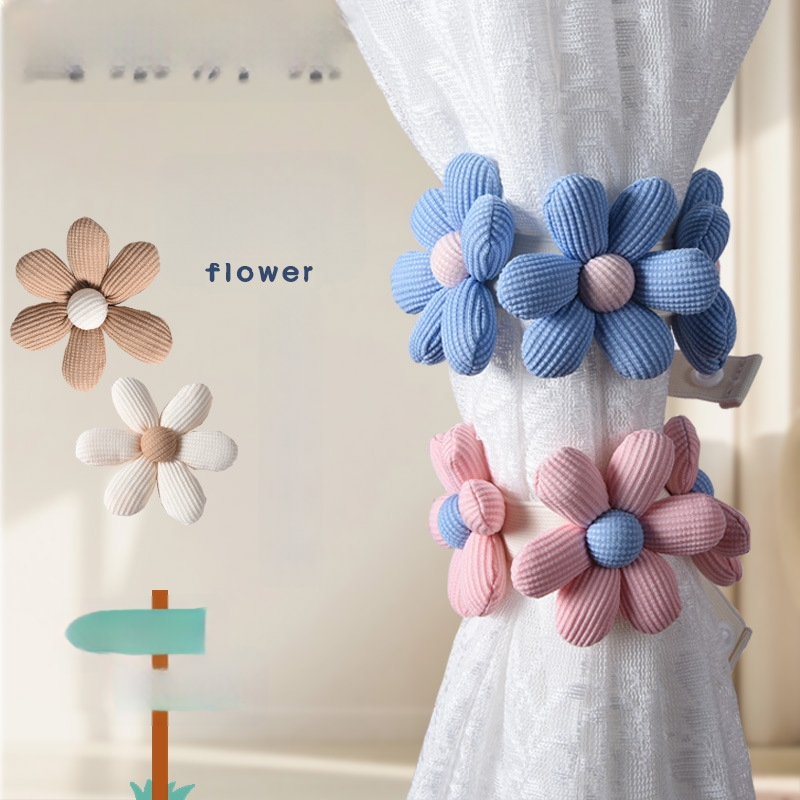 Aizkaru josta ar spriegojumu, korejiešu stila ziedu dizains, no auduma, pielāgojama, mūsdienīgs minimālisms