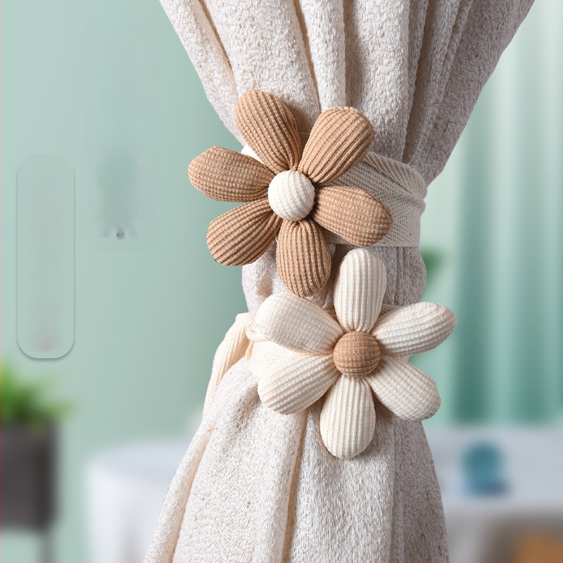 Aizkaru josta ar spriegojumu, korejiešu stila ziedu dizains, no auduma, pielāgojama, mūsdienīgs minimālisms