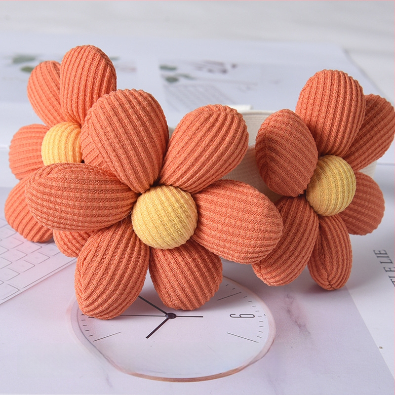 Aizkaru josta ar spriegojumu, korejiešu stila ziedu dizains, no auduma, pielāgojama, mūsdienīgs minimālisms